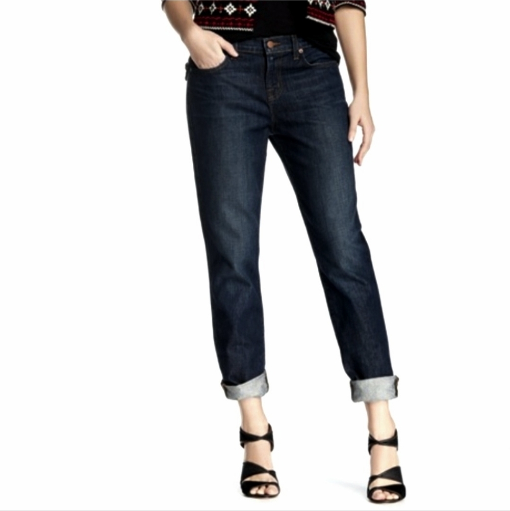 J Brand Aidan Straight Leg Boyfriend Jeans | Size 28 | Dark Blue Wash - Picture 2 of 16